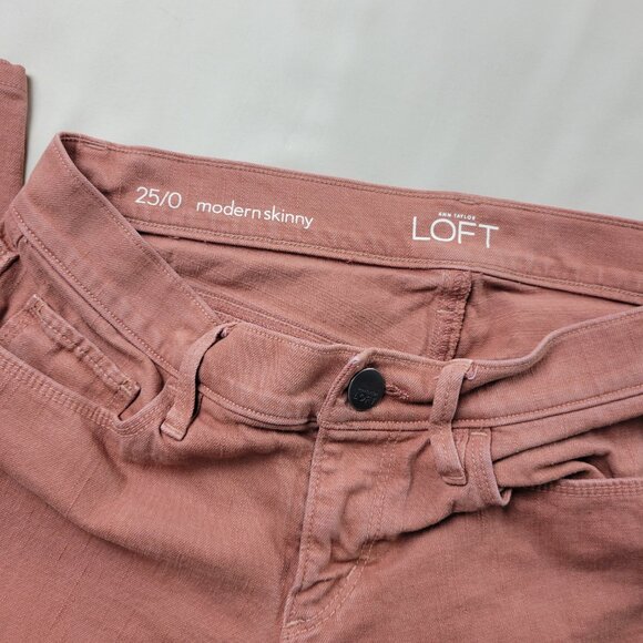 LOFT Blush Pink Jean - Picture 2 of 4